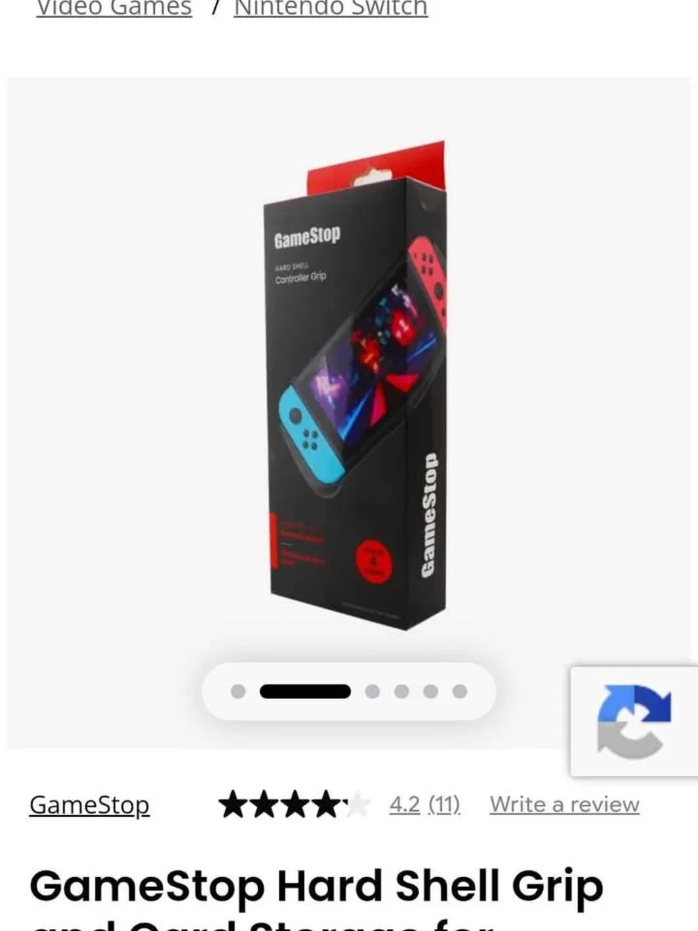 Nintendo Switch -Rugged Black Controller Grip